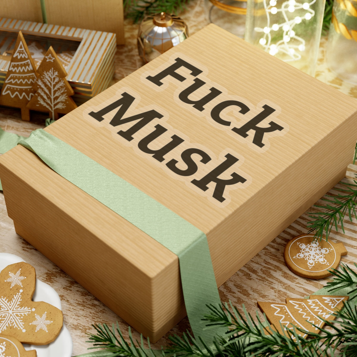Funny Kiss-Cut Stickers - 'Fuck Musk' Laptop & Wall Decor
