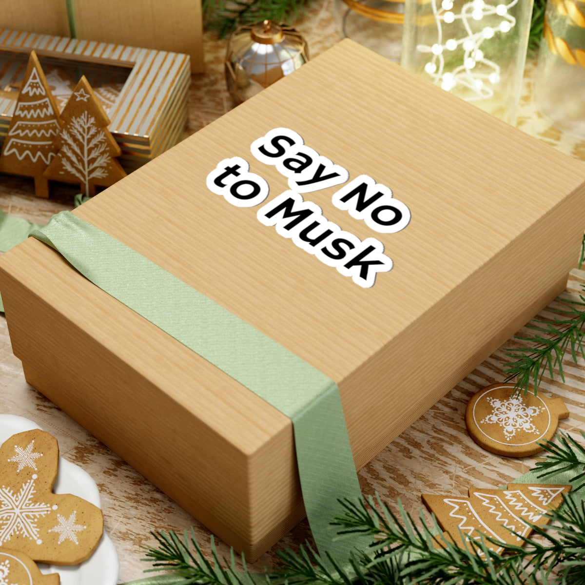 Say No to Musk Kiss-Cut Stickers - Bold Statement Decor