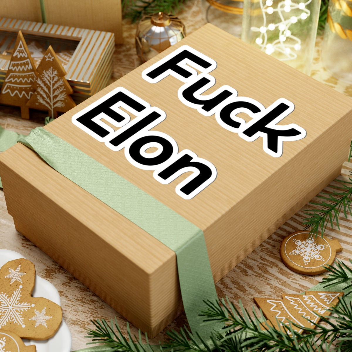 Humorous 'Fuck Elon' Kiss-Cut Stickers for Bold Statements