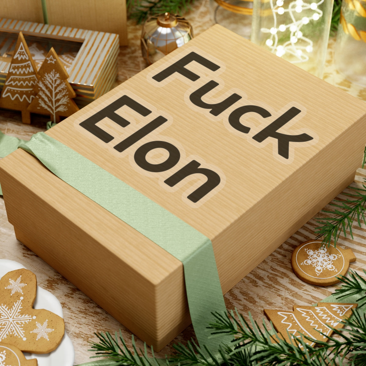 Humorous 'Fuck Elon' Kiss-Cut Stickers for Bold Statements