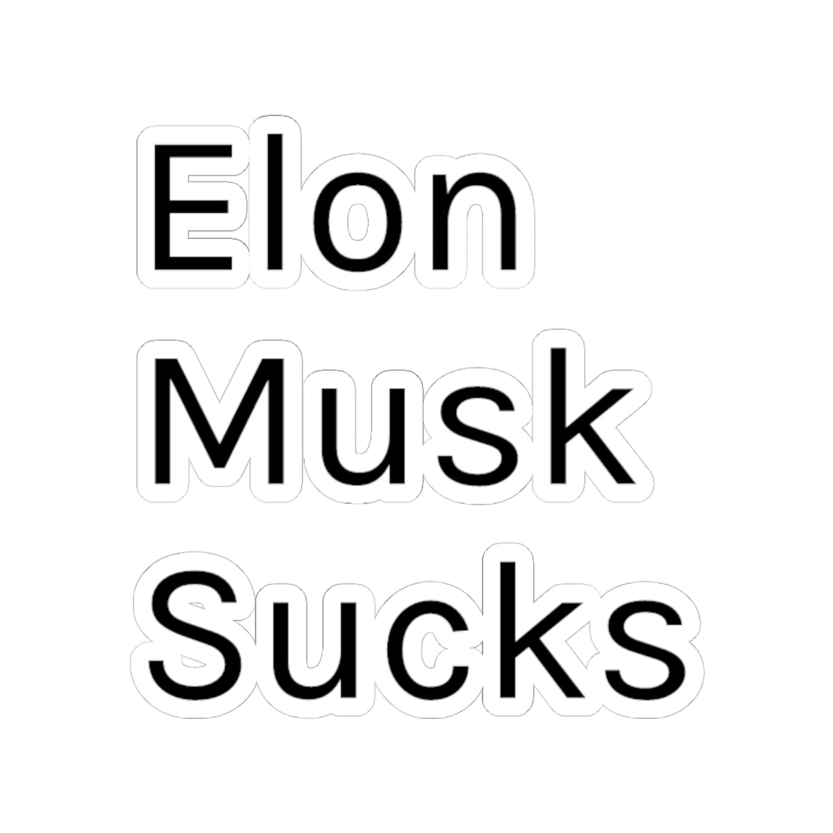 Elon Musk Sucks Kiss-Cut Stickers for Bold Statements