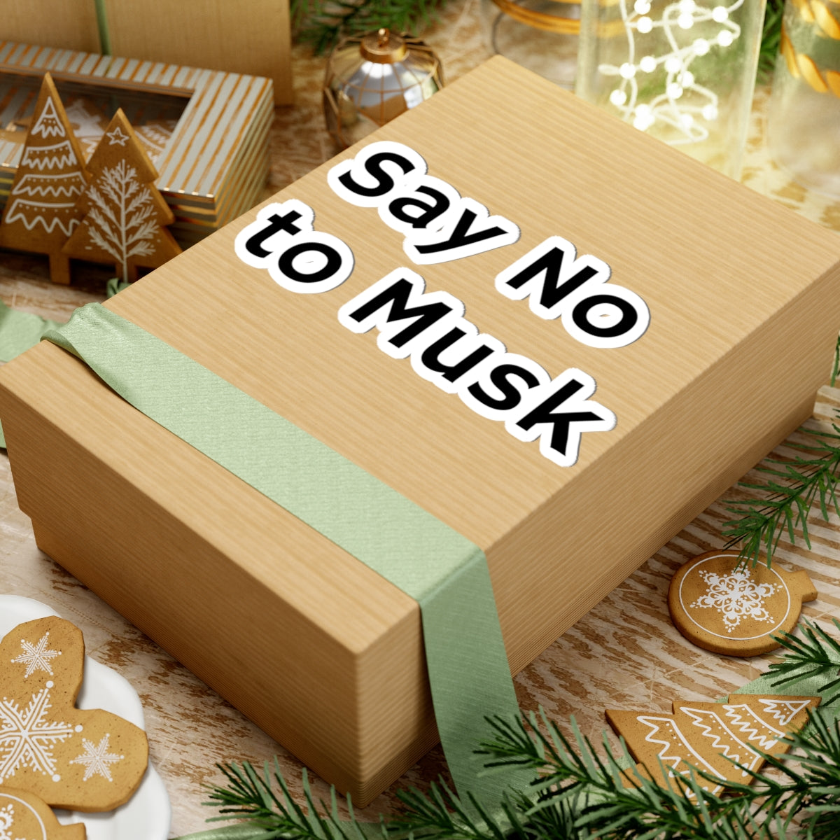Say No to Musk Kiss-Cut Stickers - Bold Statement Decor
